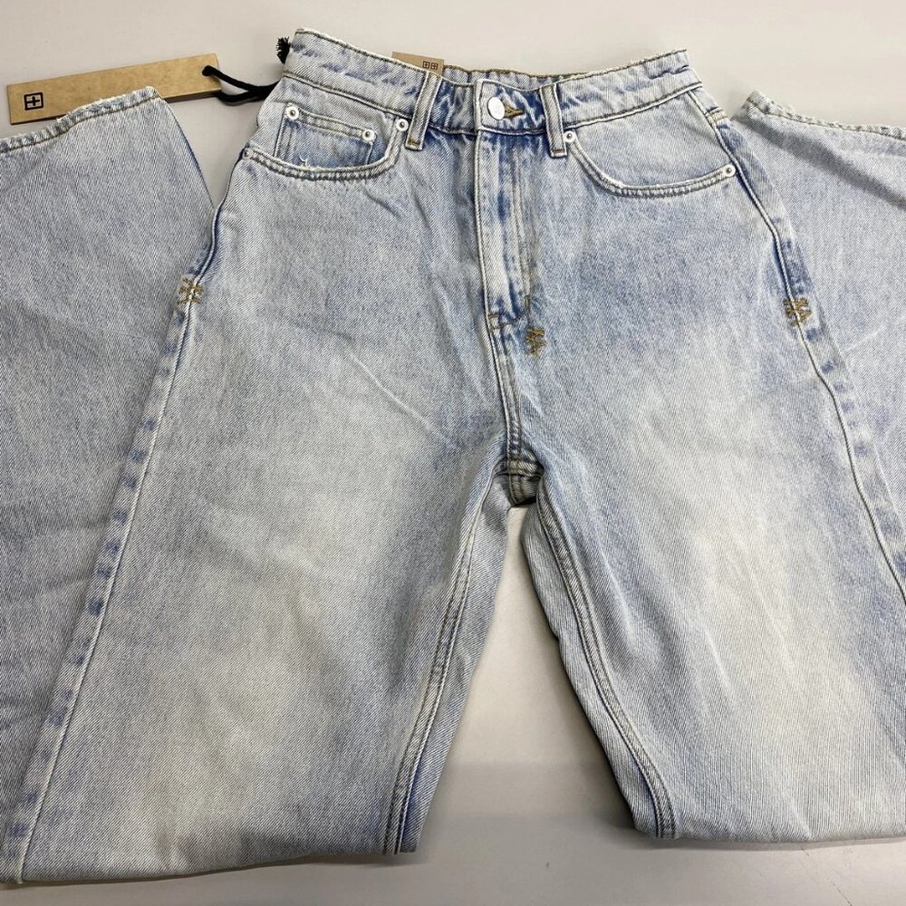 NEW KSUBI Playback Relaxed Super High-Rise Jeans – Light Wash Blue – Size 25
